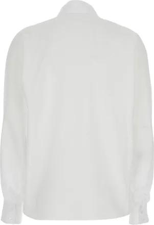 SoSUE Womens Shirt Antonia Slim White Cotton Blouses