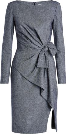 Genny Abito Midi a Spina di Pesce con Fiocco Laterale - - Dresses - Donna - Blu - 2XS