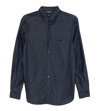 Emporio Armani Blue Regular Logo Shirt