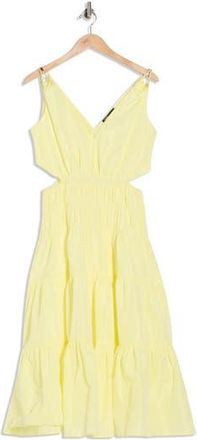 Maje Runnala Tiered Dress in Jaune at Nordstrom Rack, Size 8 Us / 40 Fr