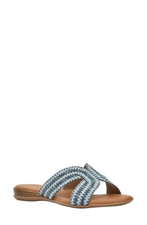 Andr&eacute; Assous Nade Slide Sandal in Navy at Nordstrom, Size 11