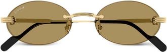 Cartier Ct 0615S Zonnebril - unisex - Zonnebrillen - Geel - 53 MM - Accessoires