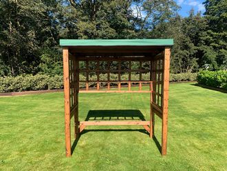 Charles Taylor Trading Wentworth Two Seat Arbour Frame Green in Brown