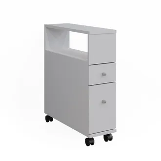 Vicco Armario De Ba&ntilde;o Fynn, Blanco, 17.6 X 61.6 Cm Con 2 Cajones, Vicco