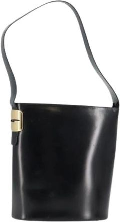 Gucci Pre-owned Bucket Bags, female, Black, Size: ONE SIZE Pre-owned Coated Canvas Bucket Bag
