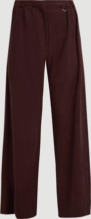 Karen Millen Womens Tencel Blend Tailored Wide Leg Trouser - Chocolate Lyocell - Size 12 UK