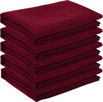 vidaXL Tela Para Mesa 5 Uds. Rectangular Rojo Vino 110 X 140 Cm Vidaxl