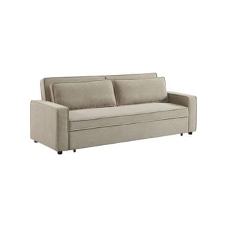 Sweeek Sof&aacute; cama de pana, 3 plazas, beige