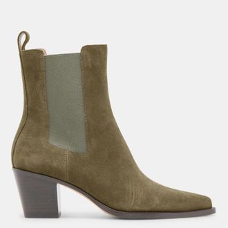 Dolce Vita Womens Dolce Vita Shadie H2O Boot Green Waterproof Pointed Toe Bootie ZAP1712