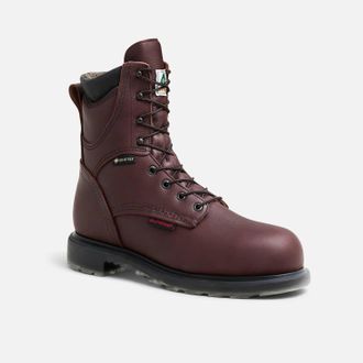 Red Wing Shoes Mens Supersole 8-Inch Waterproof Csa Safety Toe Boot In Brown