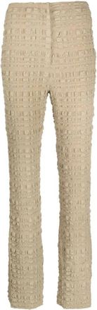 Nanushka Wax Juna Stijlvolle Modieuze Kleding - Dames - Slim Fit Broeken - Beige - XS - Broeken