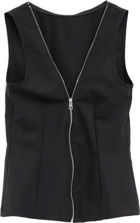 Paloma Wool Fase zip-up top - women - Recycled Polyester/RWS Virgin Wool/Spandex/Elastane - M - Black