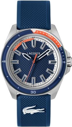 Lacoste Capbreton Silicone Strap Watch, 43mm in Blue at Nordstrom