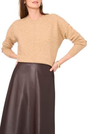 Vince Camuto Exposed Seam Crewneck Sweater in Latte Hthr at Nordstrom Rack, Size Xx-Large