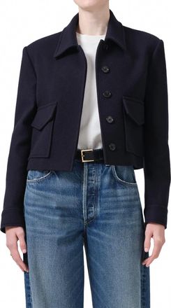 Citizens Of Humanity Corina Boxy Jacket In Navy