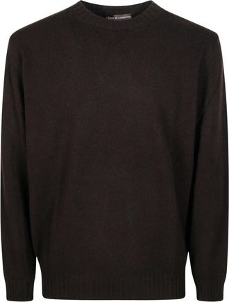 FILIPPO DE LAURENTIIS Lana Cachemire 90/10 Finezza 7 - Heren - Ronde hals truien - Bruin - 3XL - Wol - Truien & Vesten