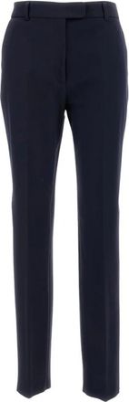 Max Mara Slim-fit broek - Dames - Slim Fit Broeken - Blauw - L - Leer - Broeken