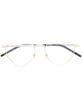 Saint Laurent Eyewear Occhiali a forma di cuore - Argento