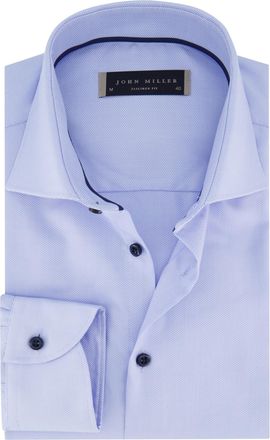 John Miller normale fit overhemd blauw effen