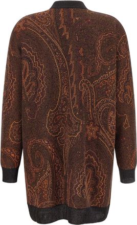 Etro Paisley Jacquard Cardigan - Brown