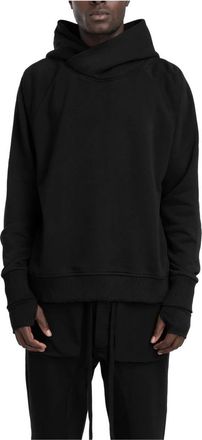 Thom Krom Hoodies & sweatvesten, Heren, Zwart, XL, Katoen, Hooded Raglan Sweater