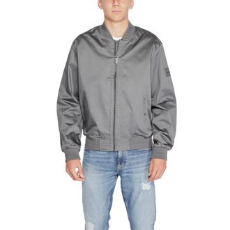 Calvin Klein Mens Bomber Jacketsolidka0ka00237 - Grey Cotton - Size EU 48 (Mens)