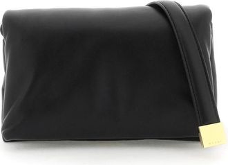 Marni Black Leather Prisma Shoulder Bag