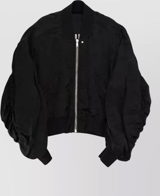 Rick Owens bomber jacket secchia flight ribbed cuffs hem