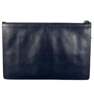 Valentino Pre-owned Camouflage Star Leren Clutch Tas - Dames - Pre-owned - Blauw - Maat: ONE Size Leer
