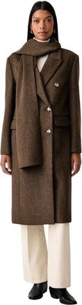 Twinset Abrigo cruzado - Coats - Mujer - Marr&oacute;n - XS
