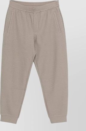 Emporio Armani cotton blend sweatpants textured fabric pockets