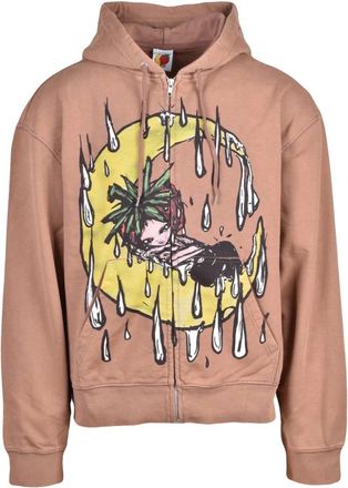 Sky High Farm SKY High Farm, Hoodies & sweatvesten, Heren, Beige, L, Katoen, Hooded Sweatshirt