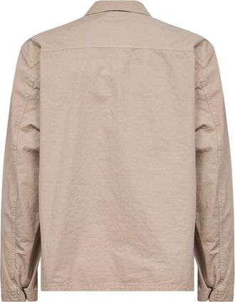 Stone Island Mens Overshirt Mercerised Organic Cotton Beige Shirt