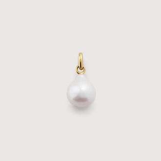 Monica Vinader Gold Baroque Pearl Small Pendant Pearl