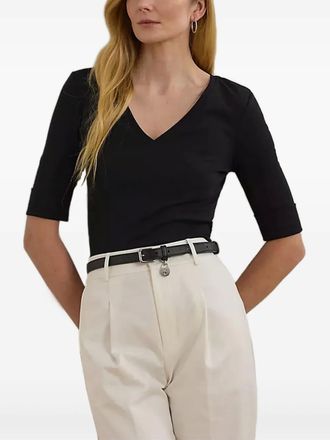 Lauren Ralph Lauren V-neck half-sleeve T-shirt - Black