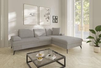 Sit&more Ecksofa »Morris Jubi L-Form, B: 247 cm« mit Armteilfunktion & 1 Zierkissen, optional Bettfunktion