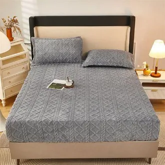OEM Lenzuolo Con Angoli Elasticizzati In Morbido Pile, 90 X 200 Cm, Grigio, Soffice E Leggero Con Una Sensazione Simile Al Cashmere, Per Basi Per Materass