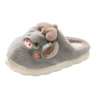 Generic Slippers Pig, Warm Home Plush Slippers Slip On Cotton Shoe Comfortable Flat Bottom Slipper Cute Animal Cartoon Casual Slipper Soft Fluffy House Shoes 