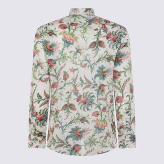 Etro Mens Shirts White-Green _co White/green