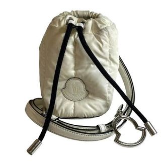 Moncler Pre-owned Bucket Bags, male, White, Size: ONE SIZE Pre-owned Nylon Down Shoulder Bag