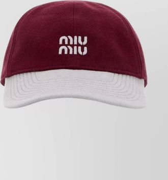 Miu Miu two-tone cotton baseball cap