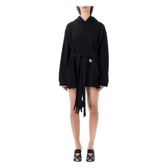 Maison Margiela Dames, Jurken, Zwart, Maat: S Katoen