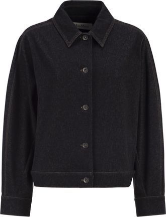 Max Mara Mxpnettare Jersey-Jacke mit Denim-Effekt