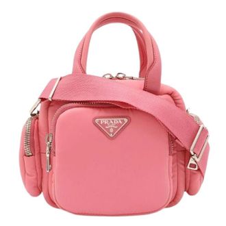 Prada Pre-owned Vintage Nylon Handbag - Dames - Vintage Handtas - Roze - ONE Size - Nylon - Vintage