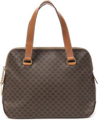 Celine Pre-owned Womens Vintage Macadam Tote Shoulder Bag - Brown - One Size