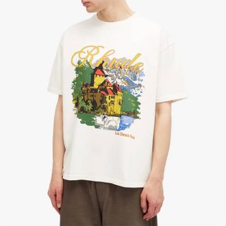 Rhude Chateaux Alpes T-Shirt In Cream