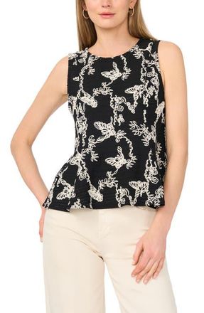 Vince Camuto Butterfly Sleeveless Top in Rich Black at Nordstrom, Size Xx-Large