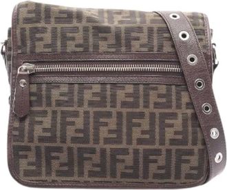 Fendi Pre-owned Borsa a Spalla Zucca in Tela e Pelle - - Pre-owned - Donna - Marrone - ONE SIZE