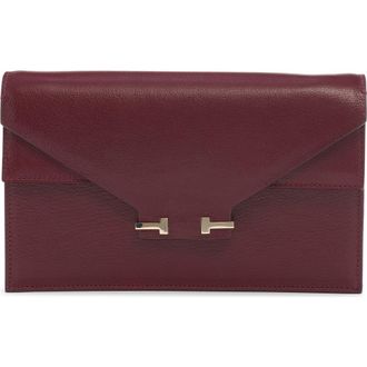 Tom Ford Mini Double T Leather Shoulder Bag in Ruby Red at Nordstrom