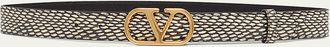Valentino Garavani VLogo Signature Python Belt, 30mm